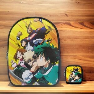 Funko My Hero Academia Deku All Might Bakugo Ochako Tenya Backpack & Coinpurse